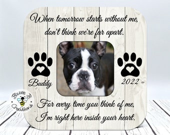 Custom Pet Memorial Frame, Pet Loss, Pet Loss Gift, Dog Frame Personalized, Memorial Frame, Pet Sympathy Gift, Cat Loss, Cat Memorial