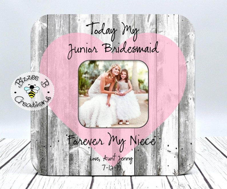 Junior Bridesmaid Gift, Today My Junior Bridesmaid, Wedding Thank You Gift for Niece, Niece Wedding Gift, Aunt Niece Gift, Niece Bridesmaid image 1