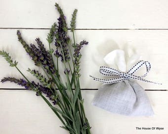 100% Linen French Lavender Bag - Handmade French Lavender Sachet