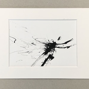 Small drawing, original, 13 x 18 cm (5.1 x7.1 inch), minimalism, ink, black, modern art, unique, group of people
