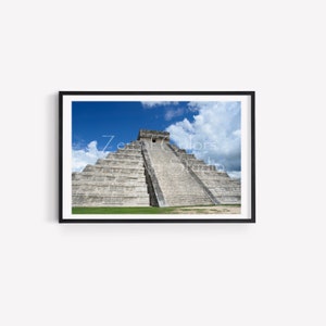 Temple of Kukulcán, The Pyramid of Chichen Itza, Ruins, Historic Places, Pyramid, Mayan Culture, Mexico, Digital download, Digital prints