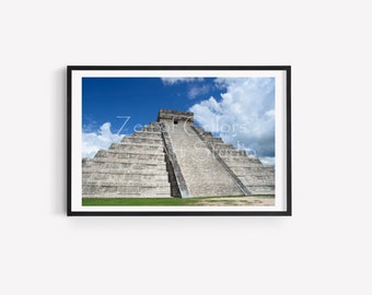 Temple of Kukulcán, The Pyramid of Chichen Itza, Ruins, Historic Places, Pyramid, Mayan Culture, Mexico, Digital download, Digital prints