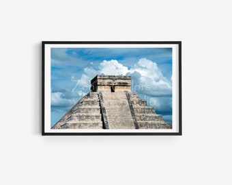 Temple of Kukulcán, The Pyramid of Chichen Itza, Ruins, Historic Places, Pyramid, Mayan Culture, Mexico, Digital download, Digital prints