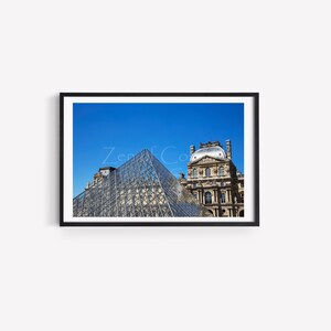 Louvre Museum in Paris, France, Museum, Pyramid, Digital download, Digital prints, Digital wall art, Digital art, Instant download