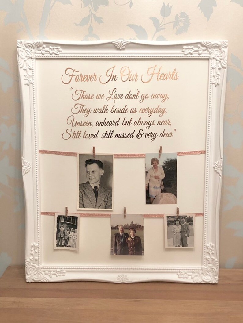Wedding Memory Frame Forever In Our Hearts Memorial Photo For Day Keepsake