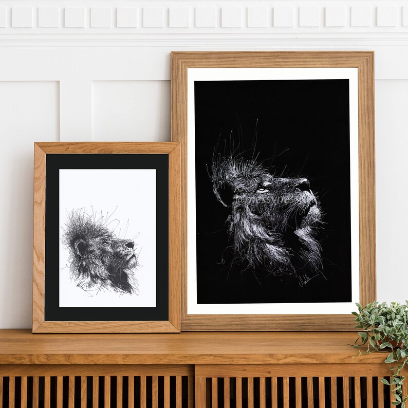 Lion Original Fine Art Print - Etsy