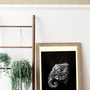 Elephant (Profile) Original Fine Art Print