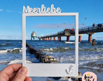Fotorahmen | Stranddeko | Ostsee | Meerliebe | Polaroid | Fotoprops | Strand | Retro Bilderrahmen