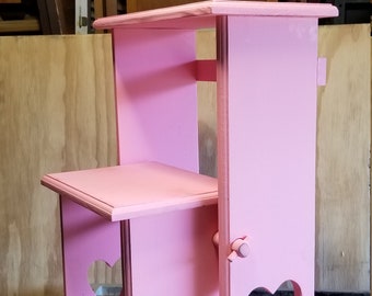 Folding Step Stool , plant stand, angel silhouette ,heart, etc. on legs, CUSTOM ORDERING