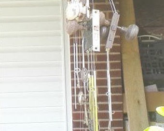 Handmade Vintage lock set Windchime, garden decor or porch hung door skeleton key Mobile 14x6x6