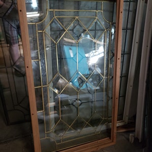 Tempered Leaded double paned Glass 22x36x5/8&quot; door window inserts