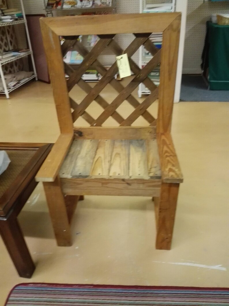 Handmade Wooden Chair Sitting Family Room