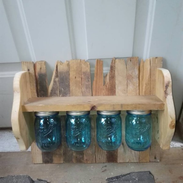 Mason Jar Shelf Etsy