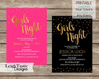 Girls Night Out Invitation Ladies Night Invitation Little | Etsy