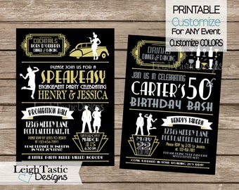Speakeasy Invitation Etsy