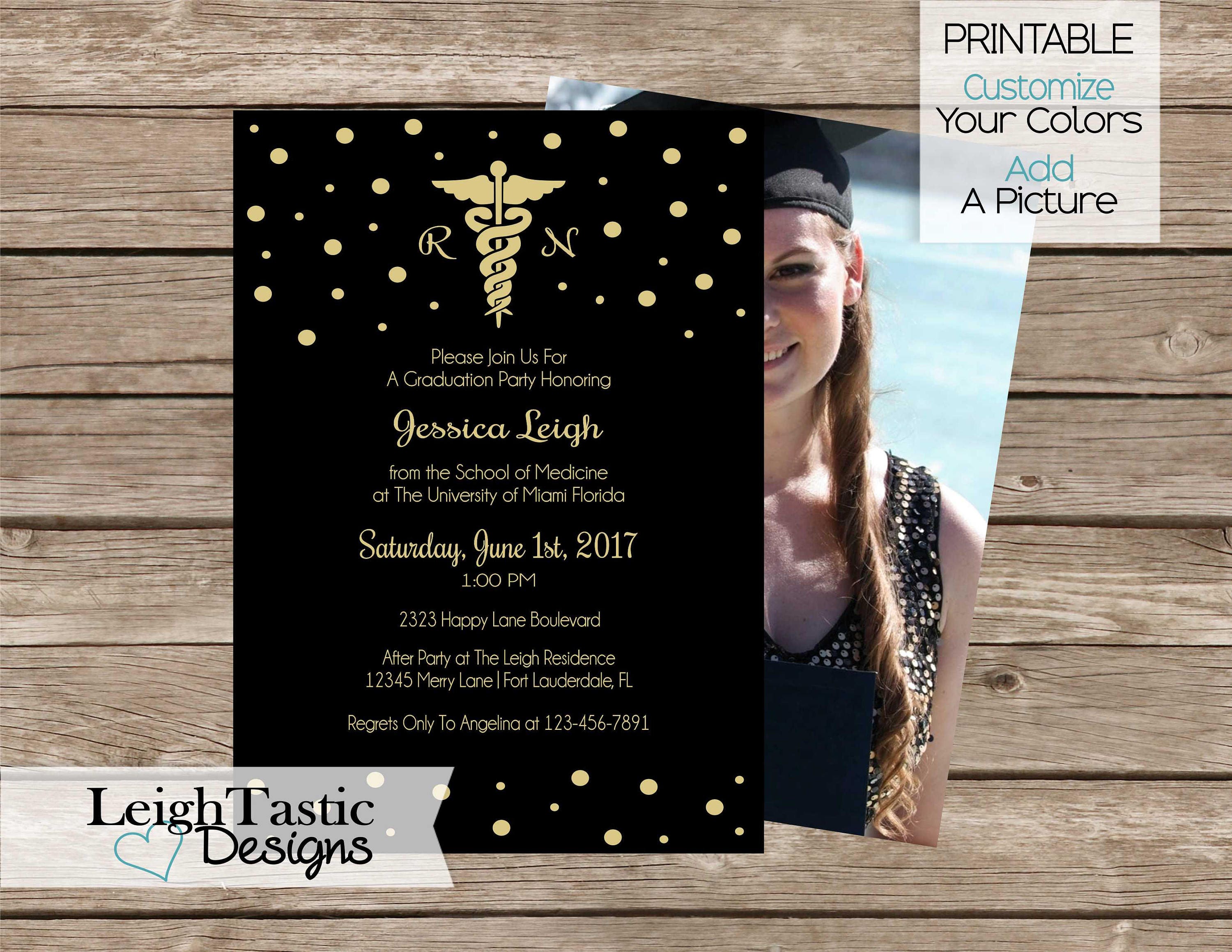 Printable Any Color Medical Graduation Doctor Graduation | Etsy