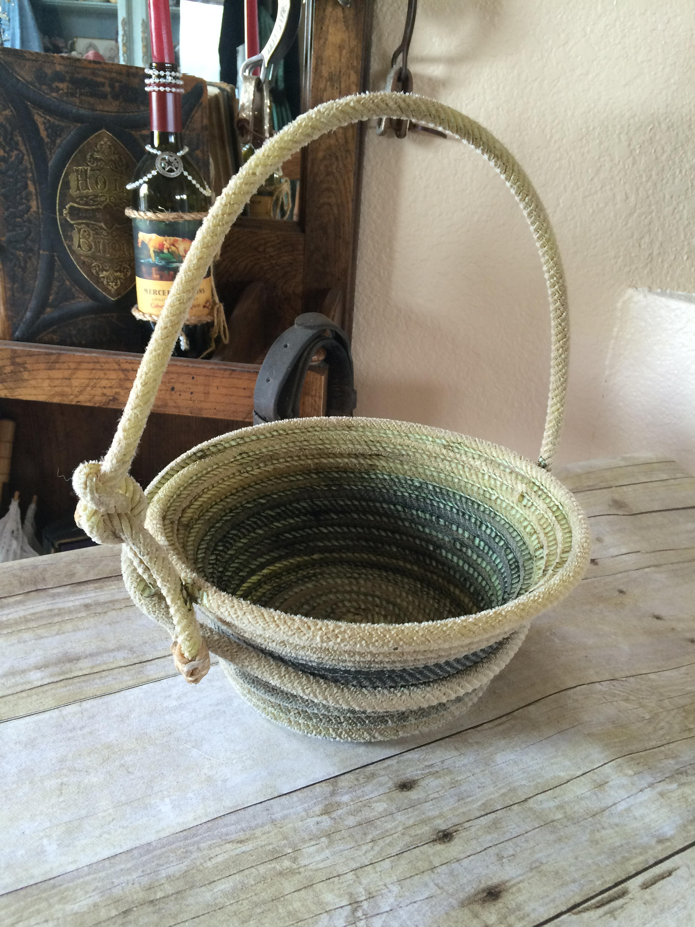 Rope Baskets w/Handle Etsy