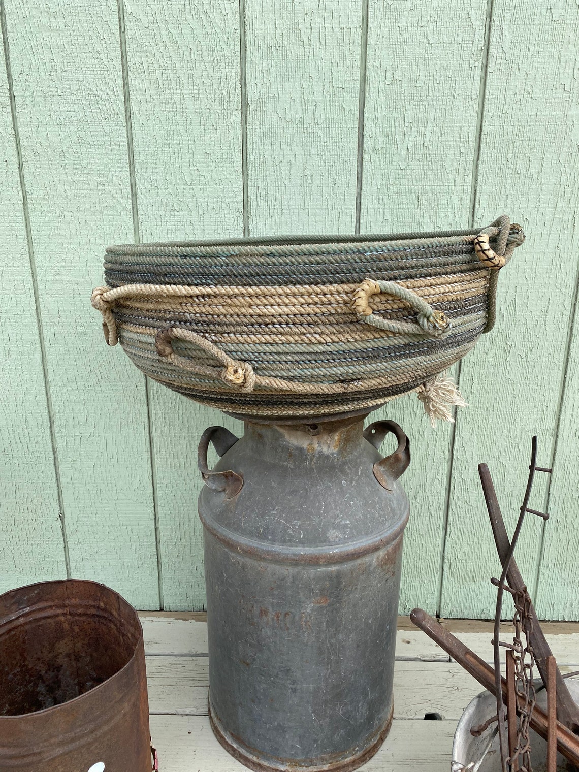 Ranch Rope Basket/bowl 4 or 5 Ropes custom Request - Etsy