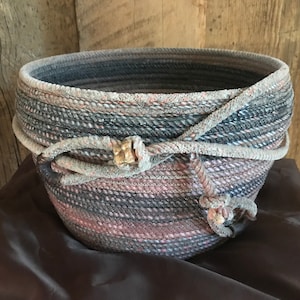 Cesta/tigela de corda de rancho