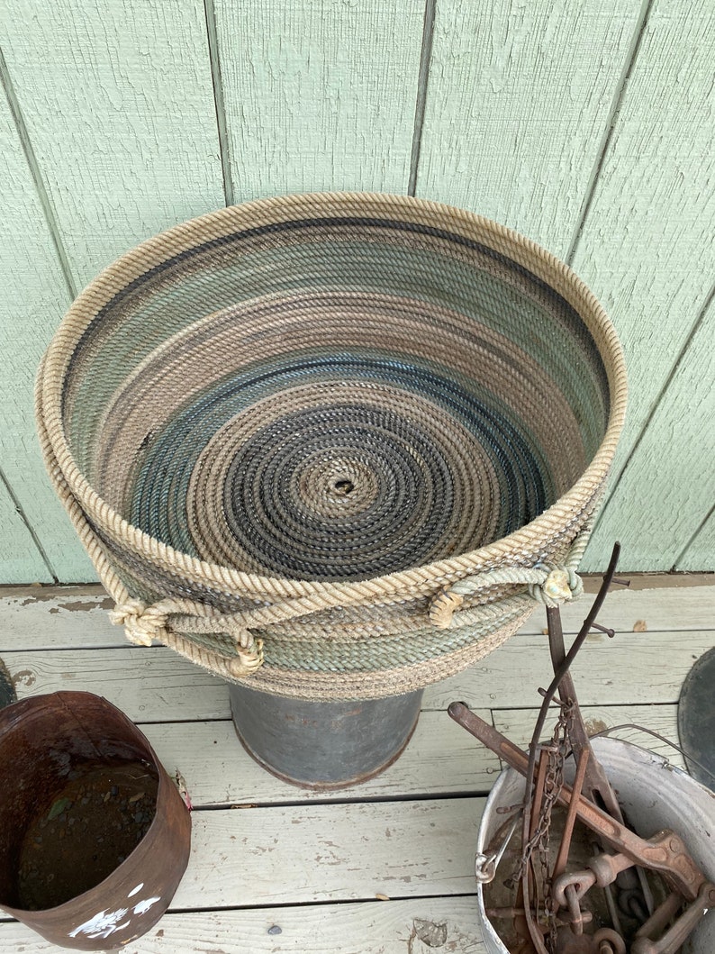 Rustic Rope Baskets Ranch Rope Basket/bowl, 4 or 5 Ropes **custom Request** - Etsy