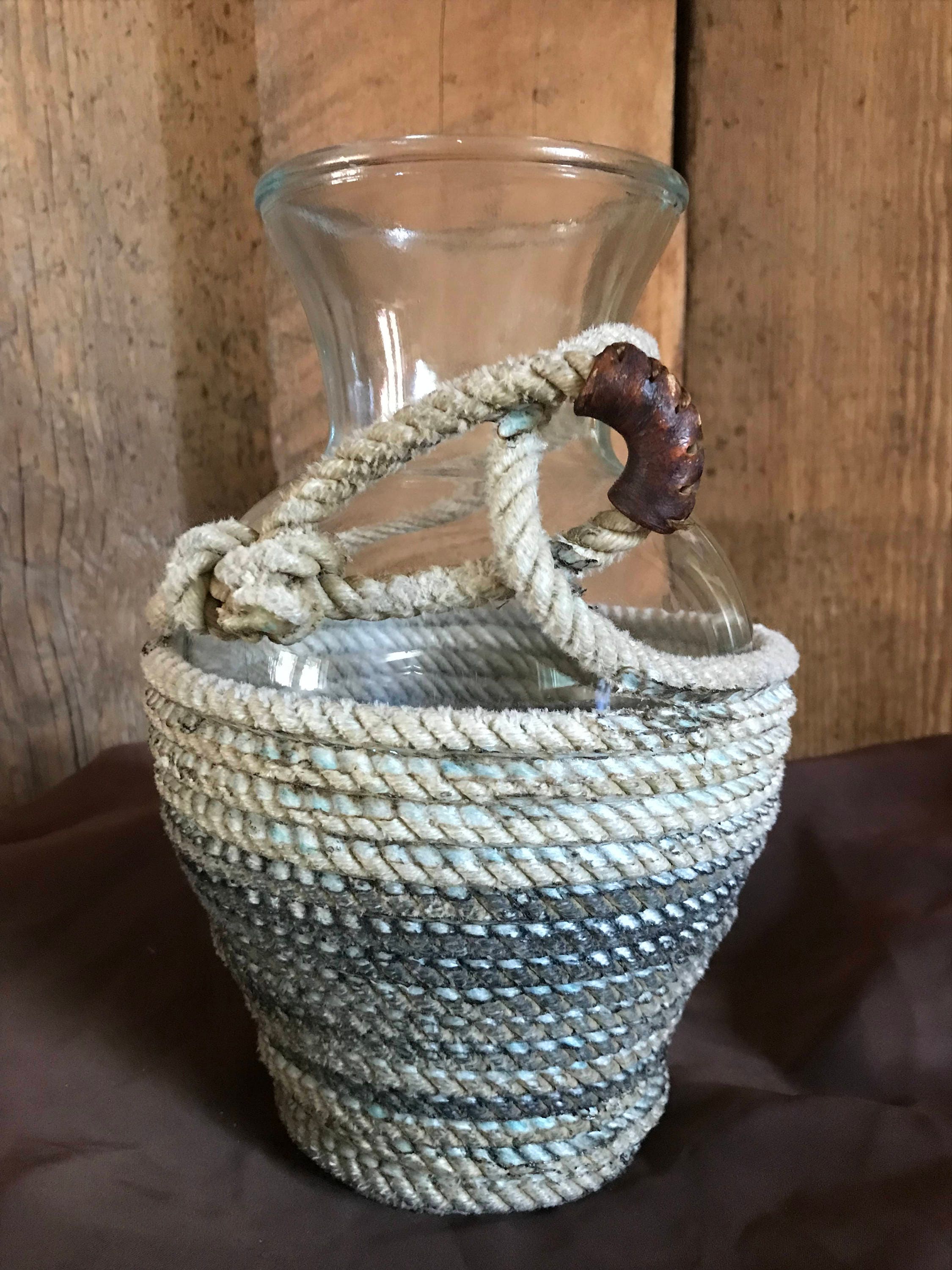 Vases With Ropes Ranch Rope Wrapped Vases - Etsy