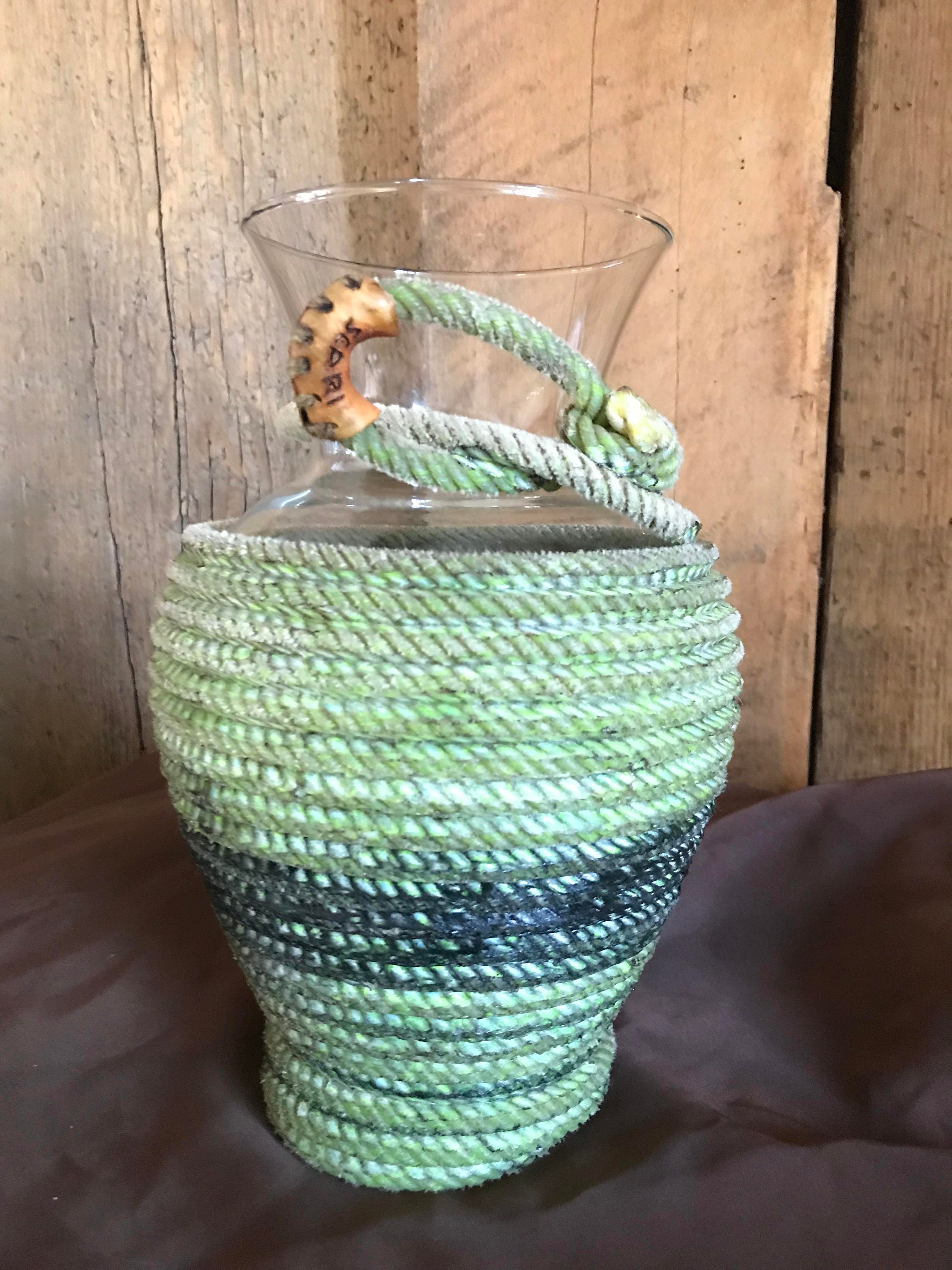 Vases With Ropes Ranch Rope Wrapped Vases - Etsy