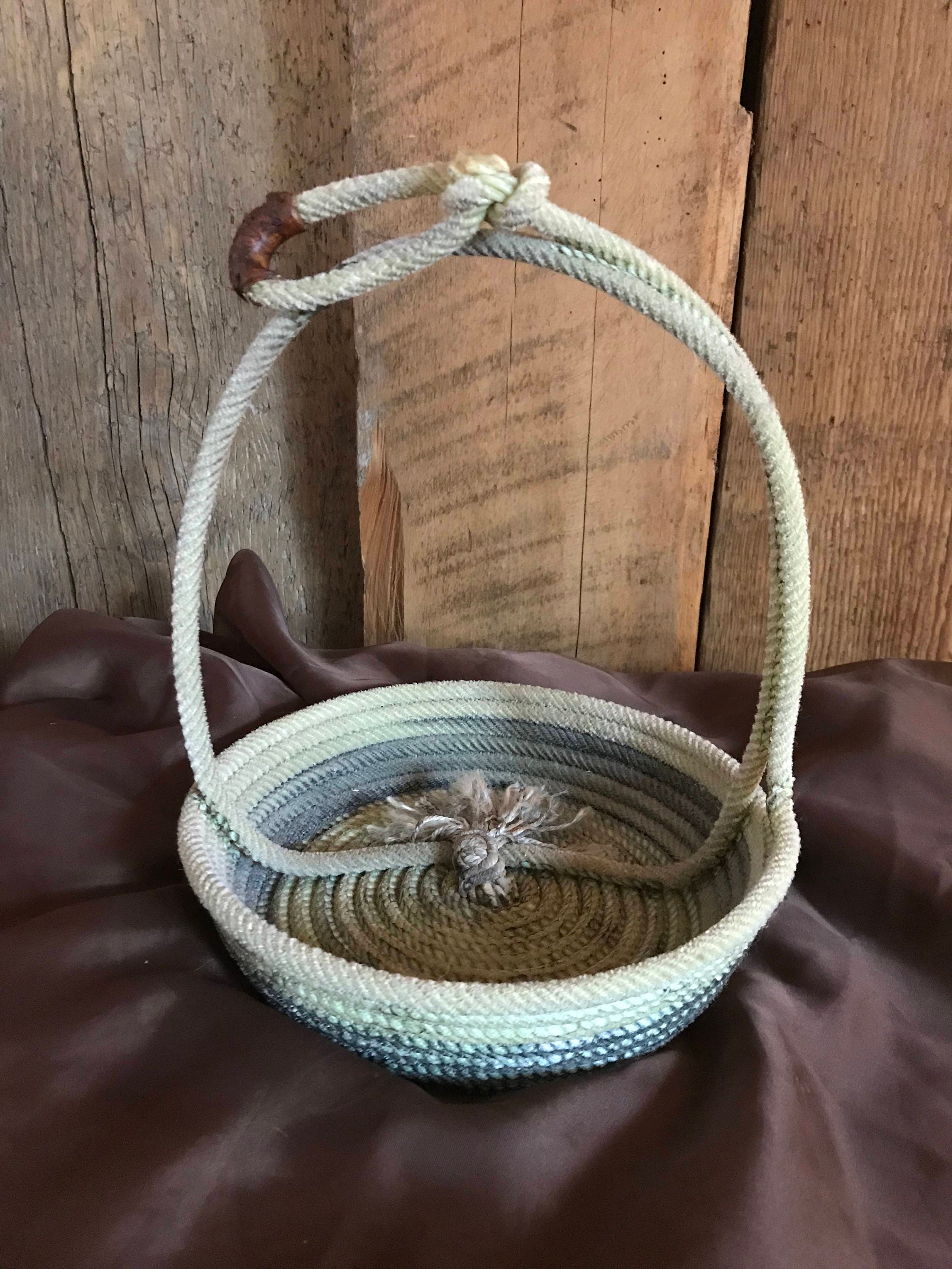 Rope Baskets w/Handle Etsy