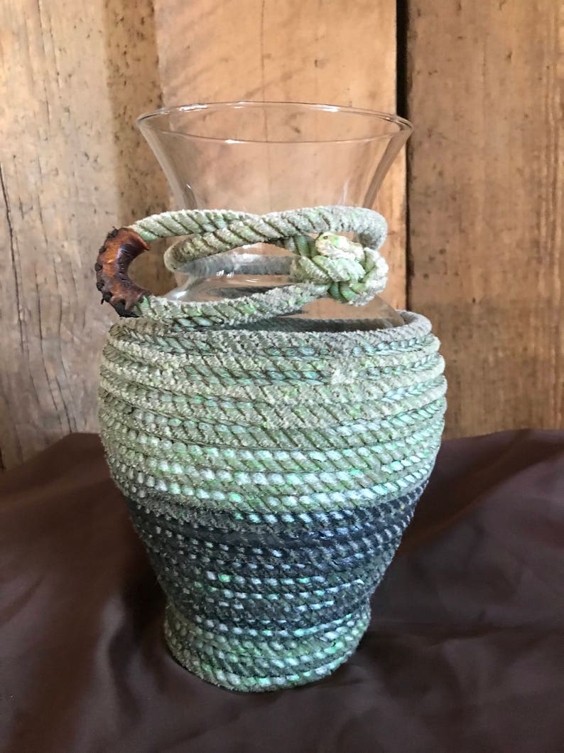 Vases With Ropes Ranch Rope Wrapped Vases - Etsy