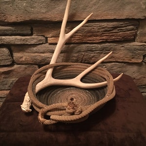 Ranch Rope Basket, Bowl and Platter w/Antlers