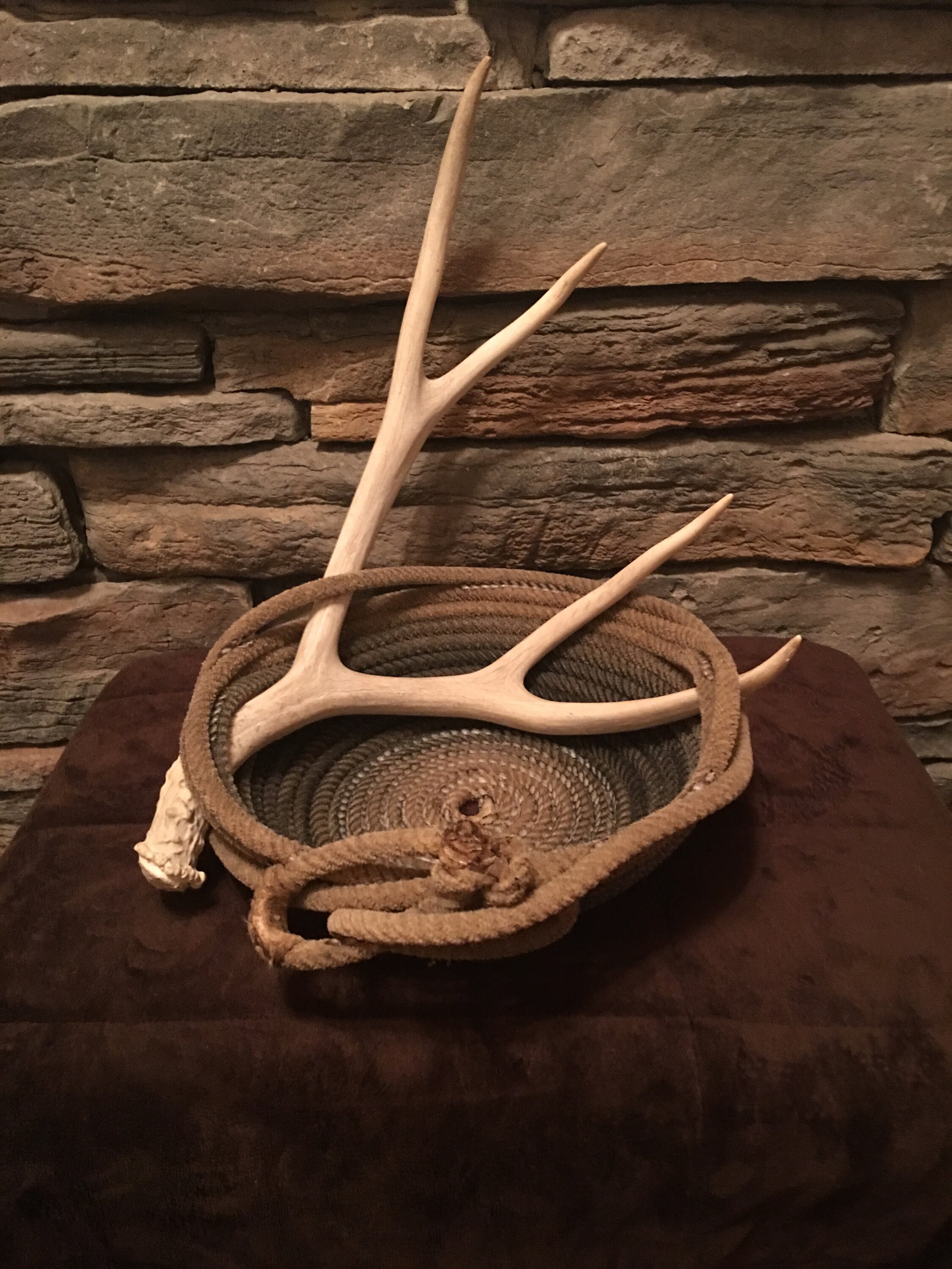 Ranch Rope Basket, Bowl and Platter W/antlers - Etsy