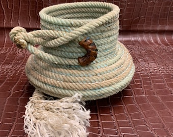 Ranch Rope Canister: handgemaakte vaas met westers decor