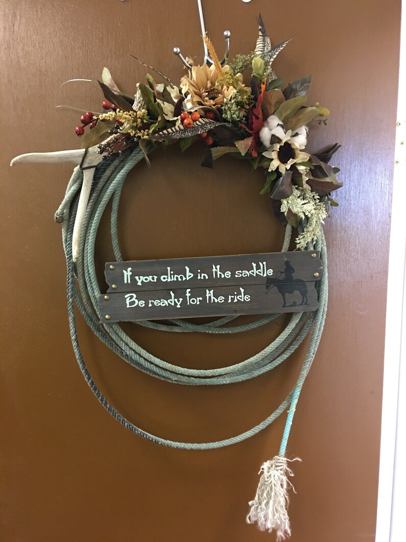 Wreath, Everyday Cowboy Rope Wreath - Etsy