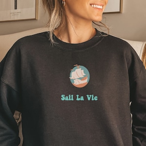 Nautical Sweater, Sailboat Sweater, Vintage Sweater, Cute Nautical, Sailboat, 90s Sweater, 80s Sweater, C&#39;est La Vie Shirt