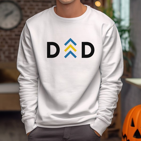 Down-syndrom papa Pullover für Vater von Down-syndrom kind Dada Geschenk für besondere bedarf pop lange ärmel t-shirt glückspilz paar