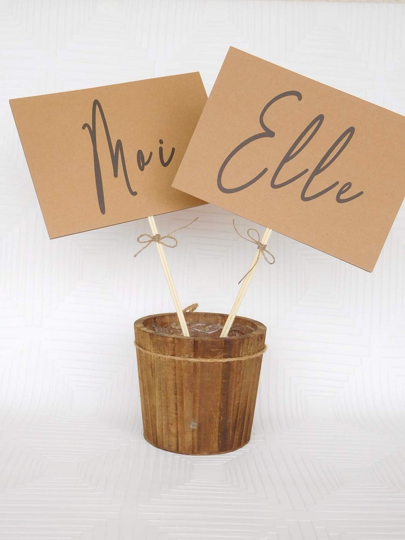 Kit Jeu Mariage 4 Pancartes + 12 Cartes - Animation Pour Invités