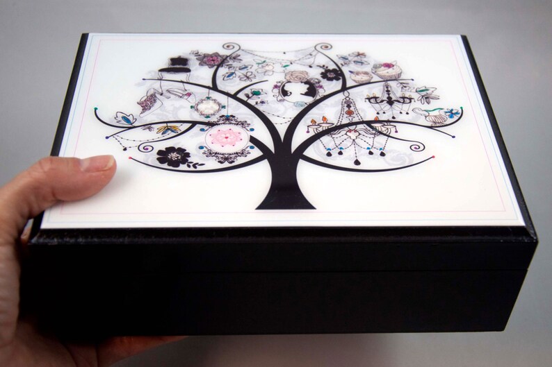 Wooden jewelry box. Tree of Life Wooden Box Jewelry box Etsy
