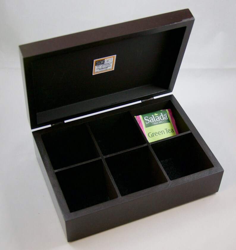Wood tea box. Handmade. Tea bag storage box. Tea gift box Etsy
