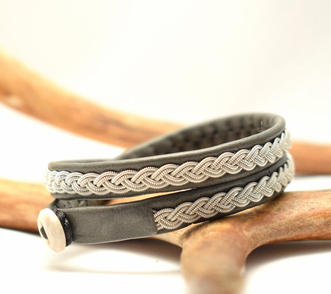 Swedish Sami Bracelet of Pewter Thread With 4 % Silver and - Etsy
