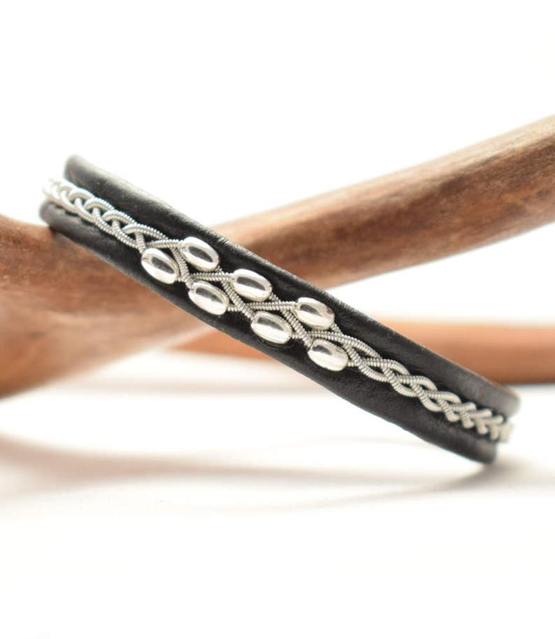 Swedish Sami Bracelet of Pewter Thread With 4 % Silver and - Etsy