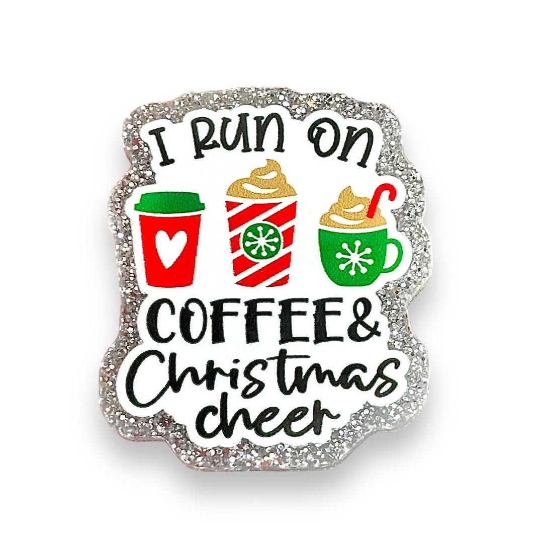 Christmas Acrylic Resins - Flatback Glitter - Embellishment - 4 Pieces ...
