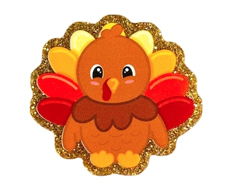 Thanksgiving turkey acrylics - Flatback - Embellishment- 4 Pieces