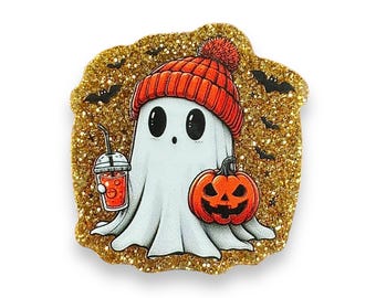 Ghost acrylic resins  - Halloween Flatback - Embellishment- 4 Pieces