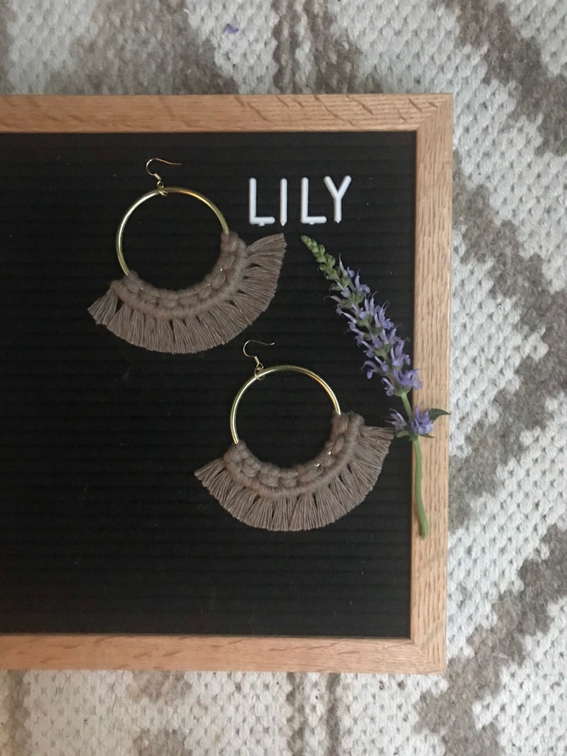 Boho Earrings Macrame The Lily Collection