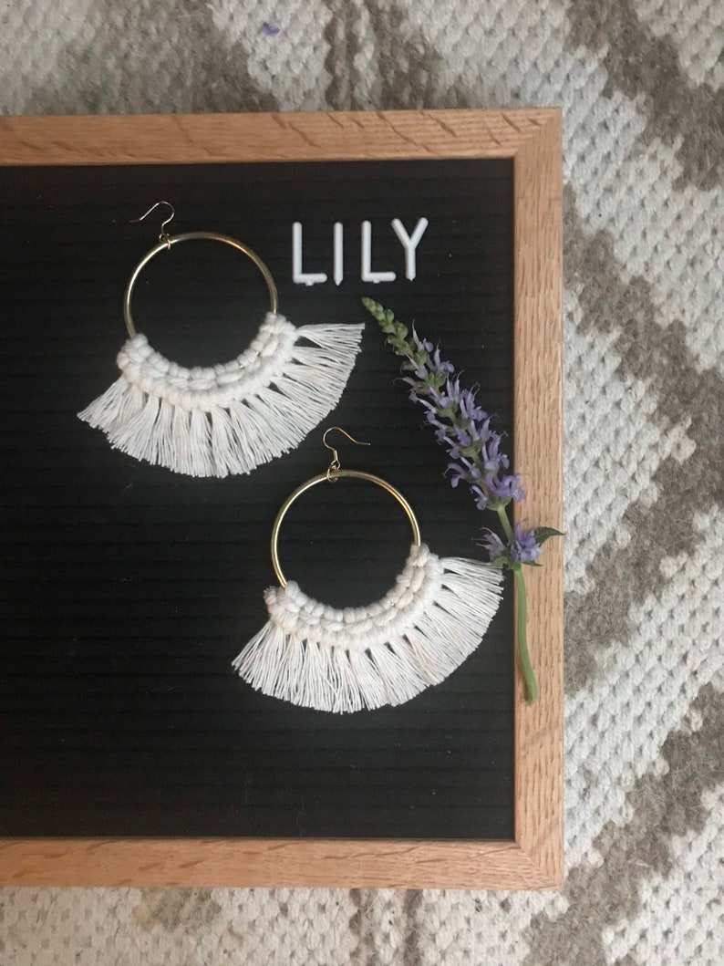 Boho Earrings Macrame The Lily Collection