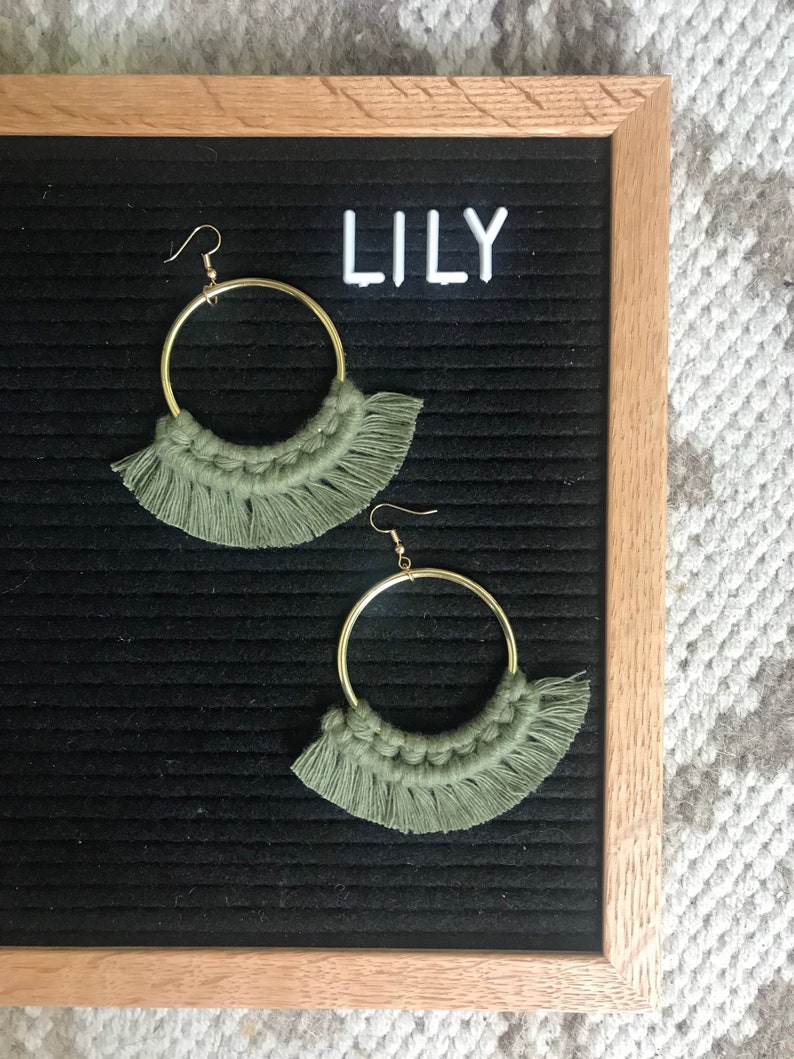 Boho Earrings Macrame The Lily Collection