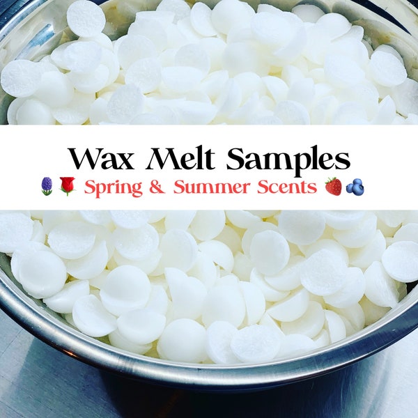 Wax Melt Samples, Spring & Summer Scents, Natural Wax Melt Samples, Portion Sized Wax Melts, Choose from Fruity, Floral and Fresh Fragrances