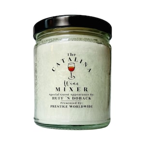 Funny Gift for Step Brothers, Catalina Wine Mixer, Special Guest Huff n’ Doback, Prestige Worldwide, Funny Candle for Brothers, 9oz Gag Gift