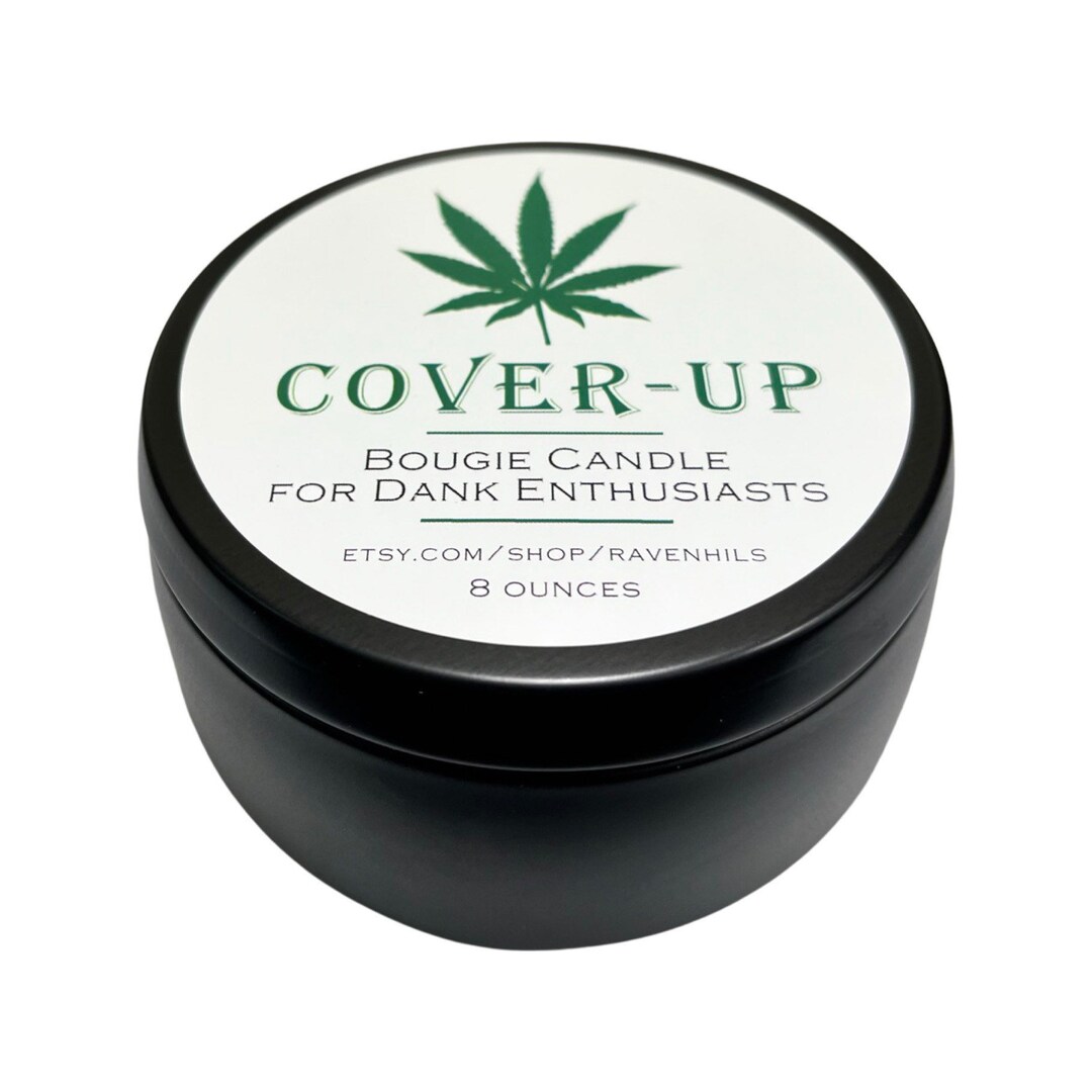 Weed Cover up Bougie Candle, Funny Candle for Stoner, Gift for Potheads
