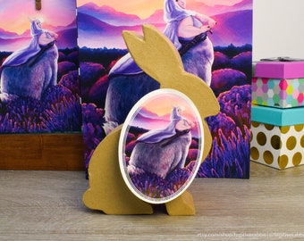 Bunny Centaur, 3 inch Vinyl Sticker, Lavender field guardian
