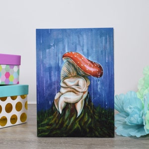 I Got You, Fine Art Print, Watercolor Illustration, Fat Liberation, Mushrooms, Mycology image 1